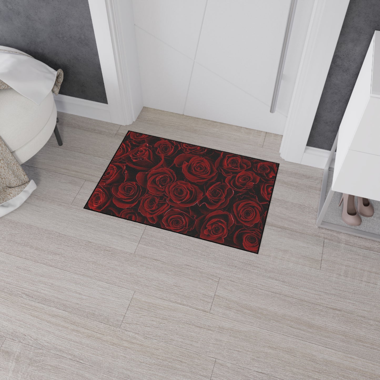 Red Roses Heavy Duty Floor Mat