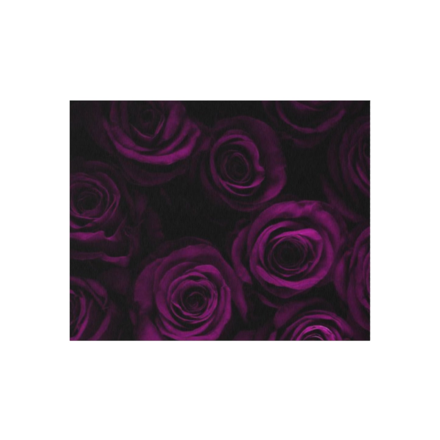 Dark Purple Roses Outdoor Rug