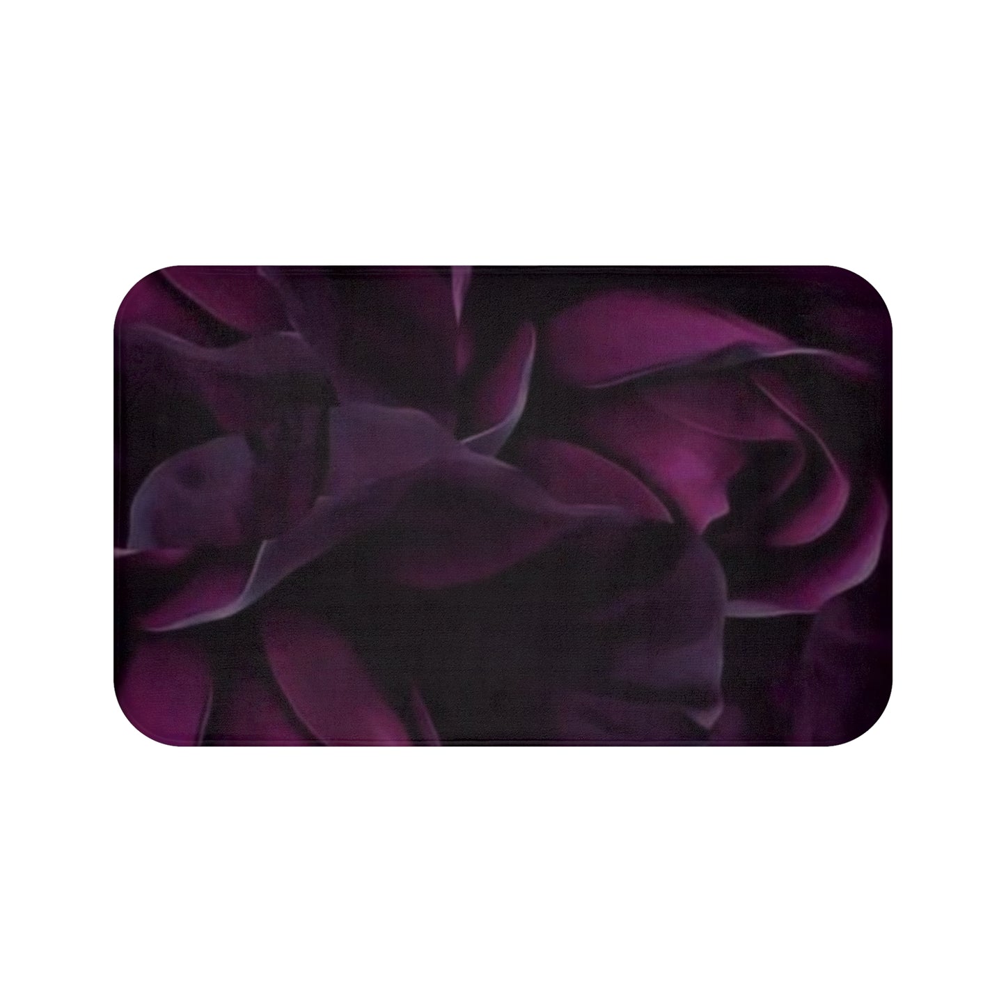 Dark Purple Floral Bath Mat