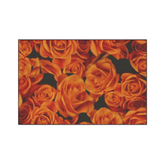 Orange Roses Heavy Duty Floor Mat