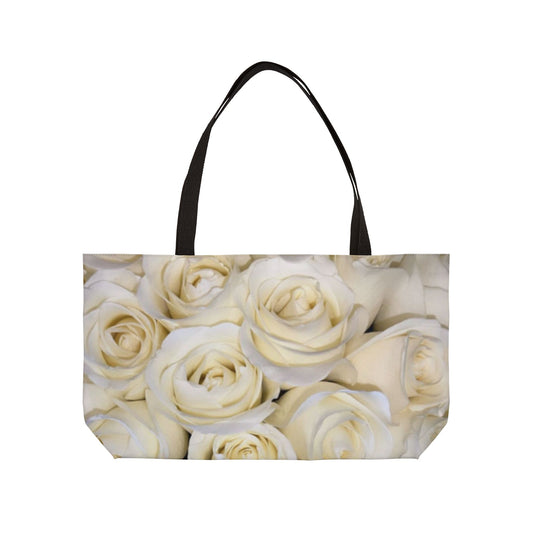 White Roses Rectangle Tote Bag