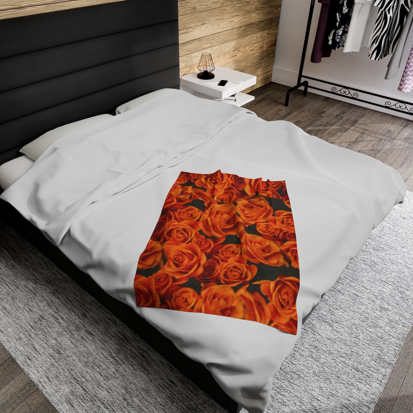 Orange Roses Blanket