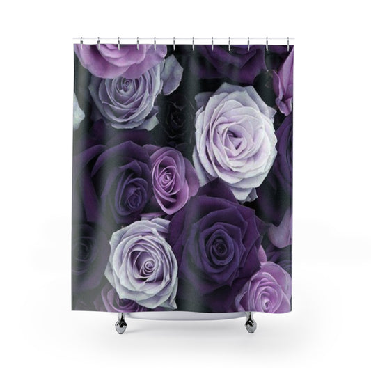 Purple Roses Shower Curtain