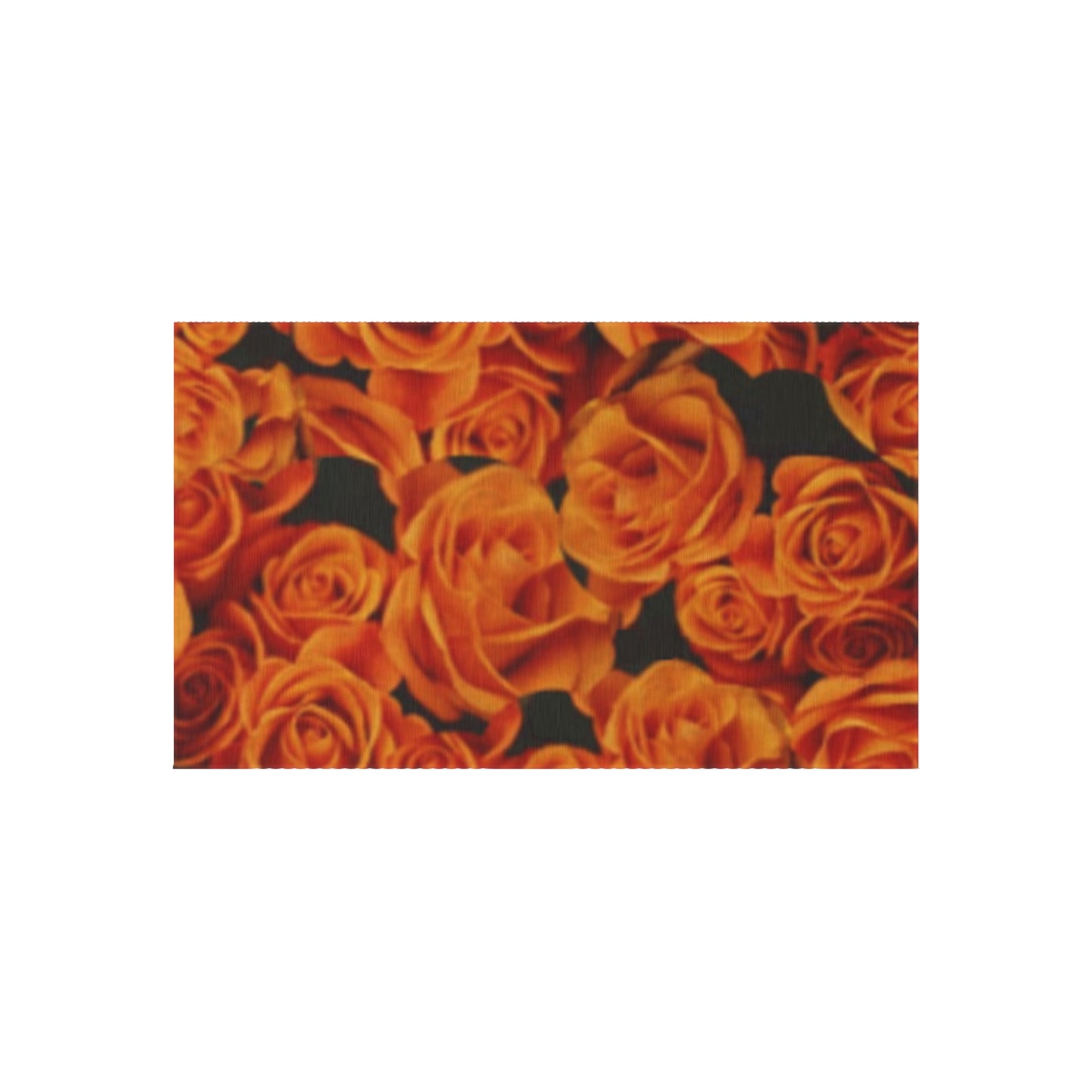 Orange Roses Outdoor Rug