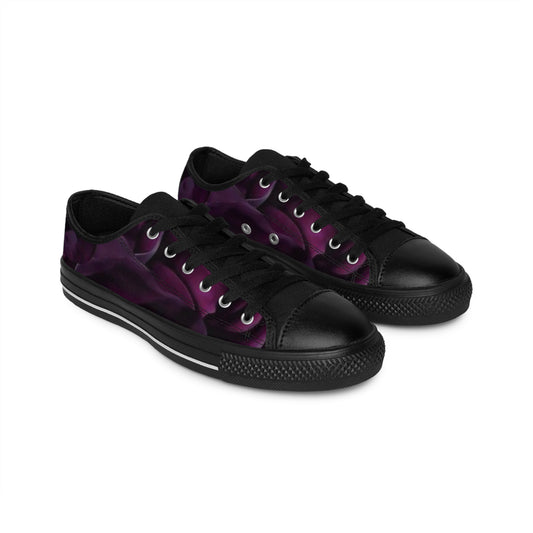 Dark Purple Floral Sneakers