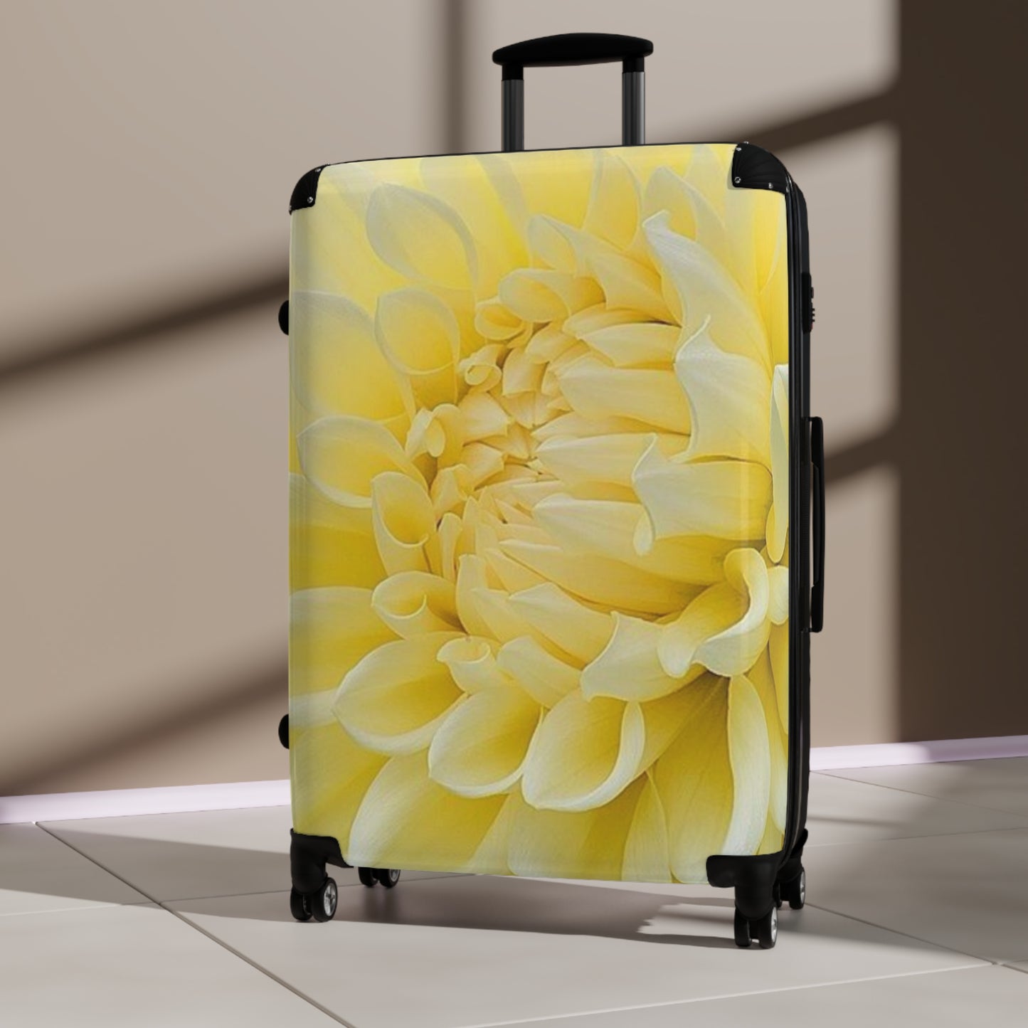 Yellow Dahlia Suitcase