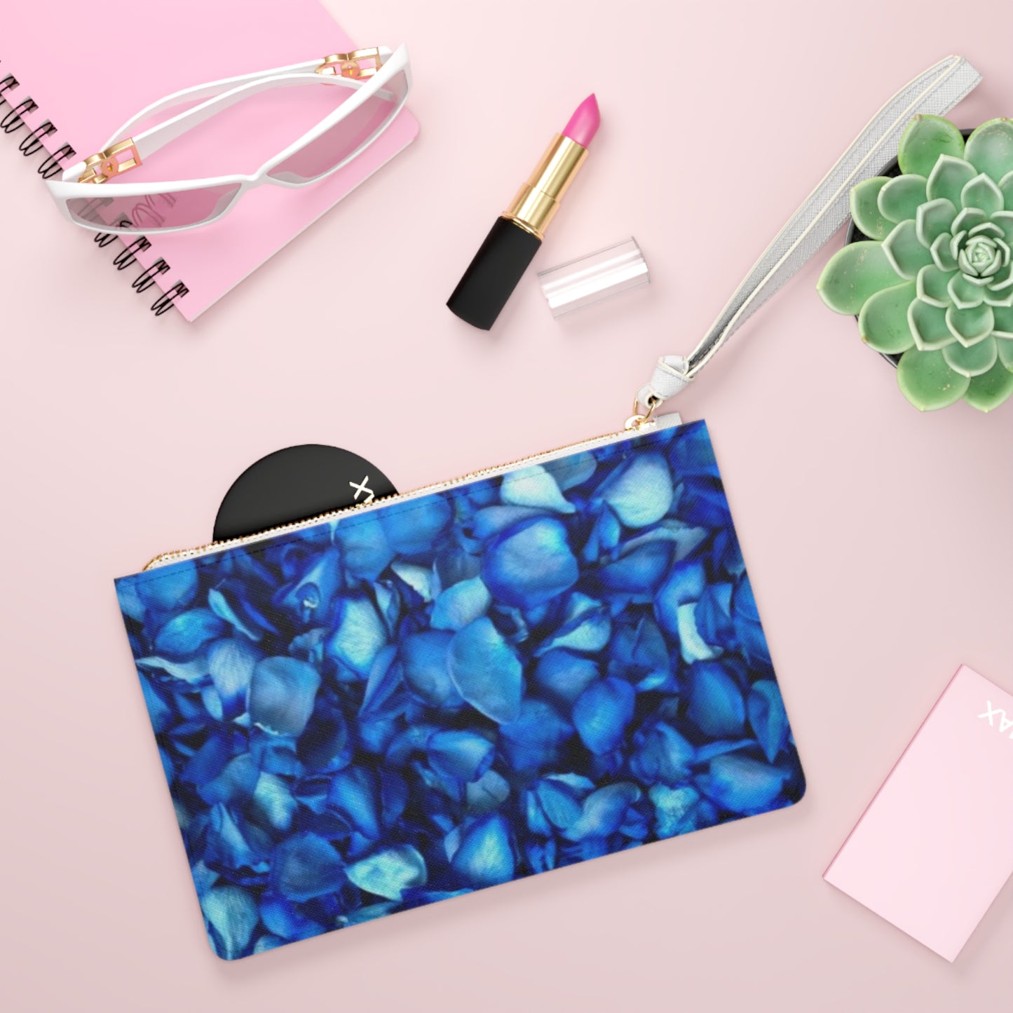 Blue Petals Clutch Bag