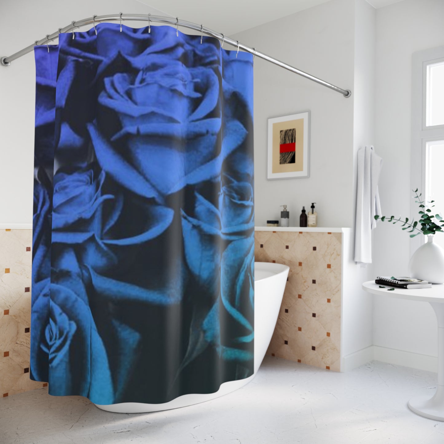 Blue Roses Shower Curtain