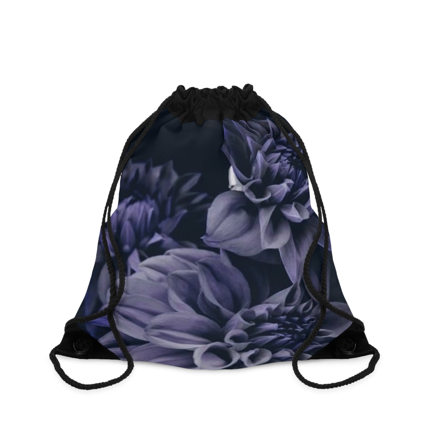 Blue Dahlia Drawstring Bag